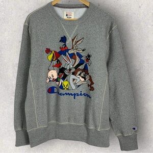 Champion Todd Snyder Looney Tunes Sweatshirt Crew Neck Mens Size Large Grey Rare
